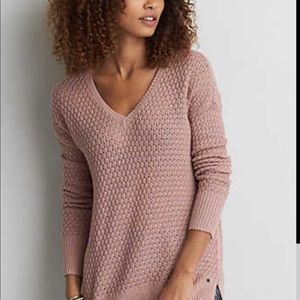 Blush Pink  American Eagle knit v-neck Sweater